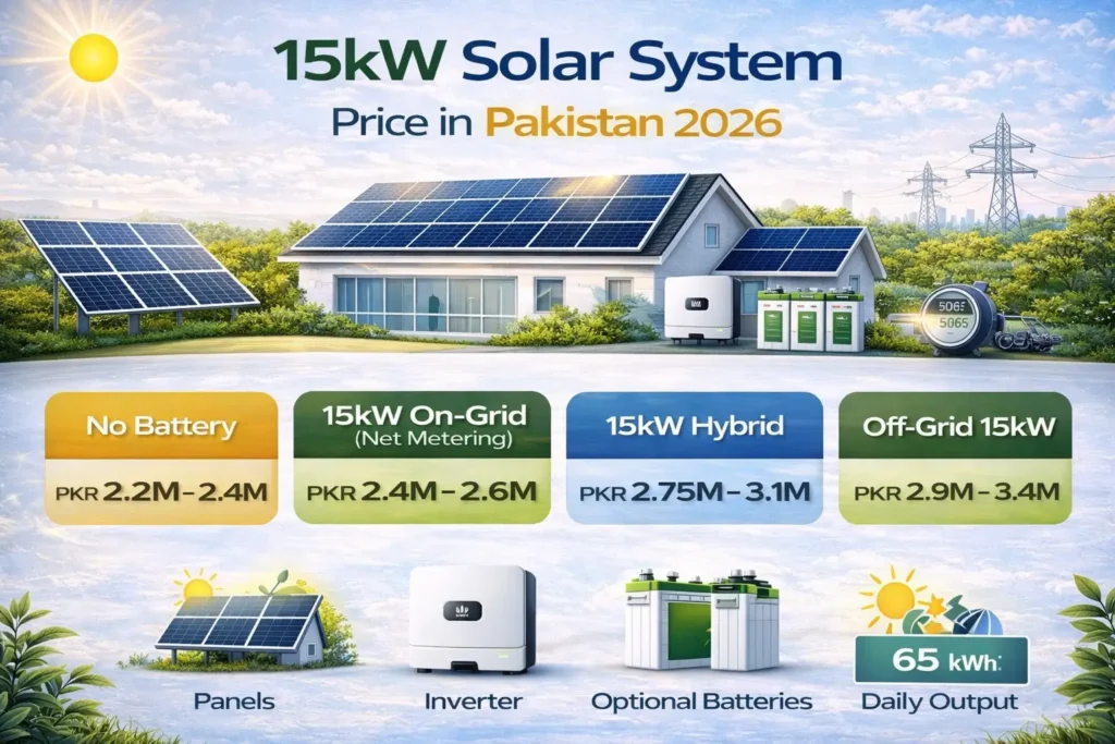 15KW SOLAR SYSTEM PRICE IN PAKISTAN 2026
