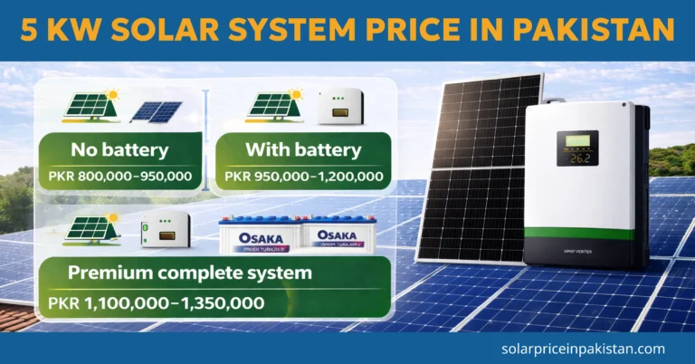 5 KW SOLAR SYSTEM PRICE IN PAKISTAN