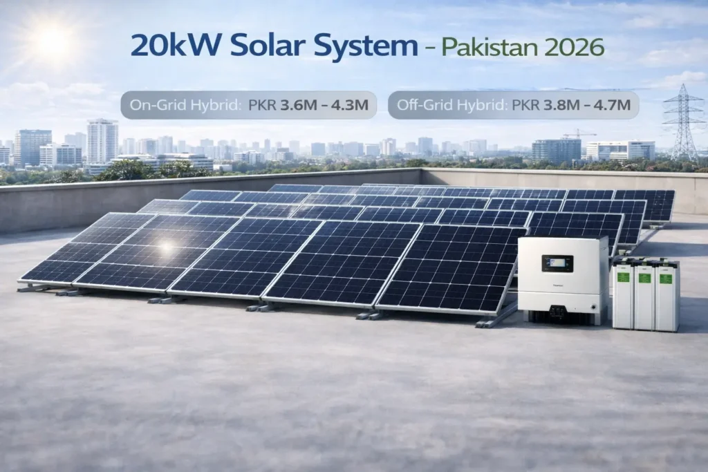 20kW Solar System Price in Pakistan 2026