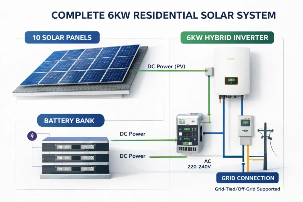 Affordable 6kW Solar System Price in Pakistan 2026 3 6kW residential solar system