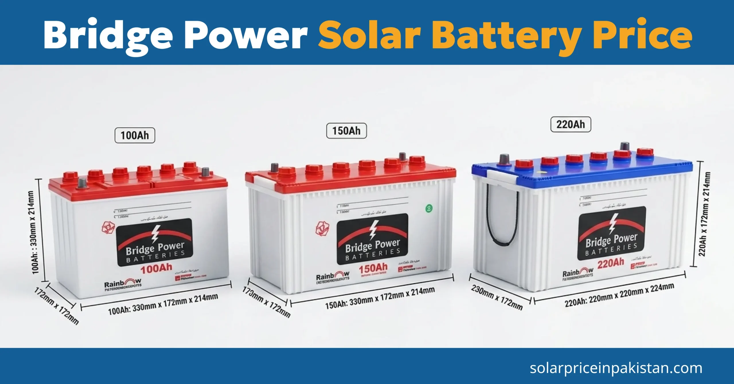 Bridge Power Solar Battery Price in Pakistan