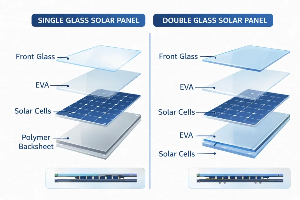 Double Glass vs Single Glass Solar Panel Price in Pakistan
