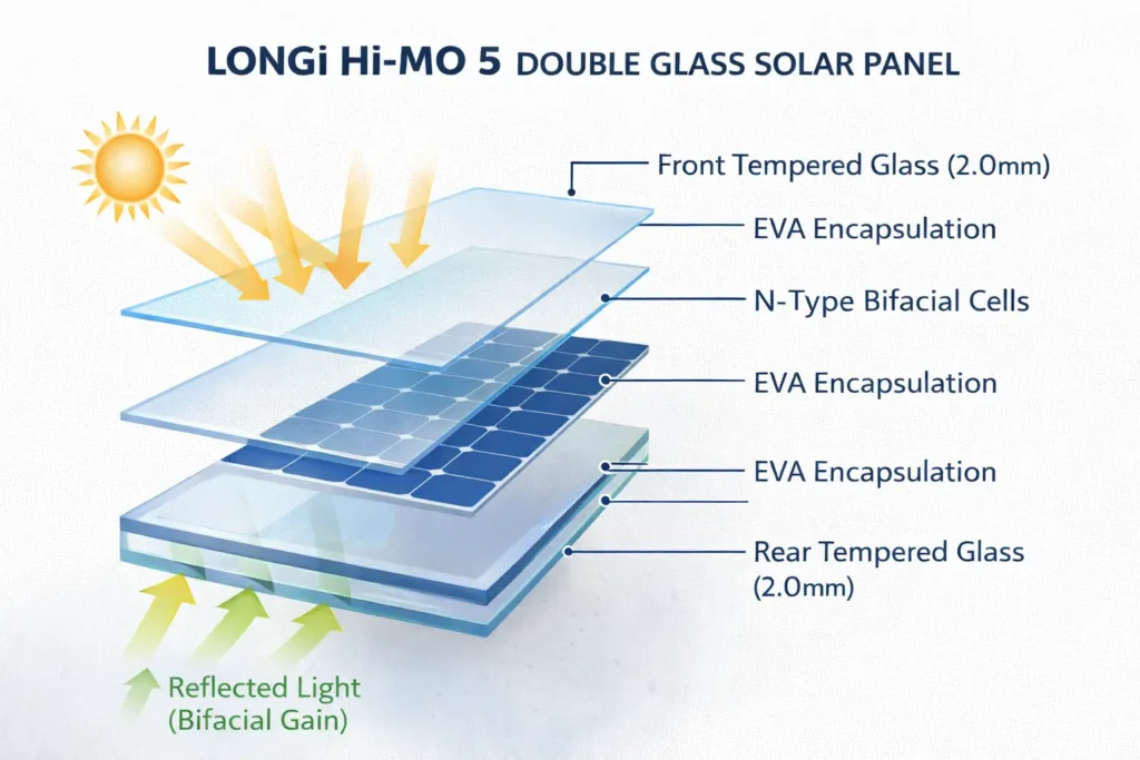 Key Features of LONGi Hi MO 5 545W Double Glass