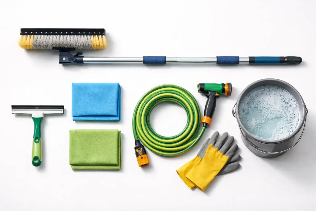 Solar panel cleaning tools