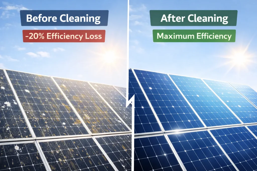 how to clean solar panels